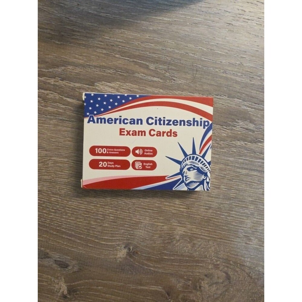 US Citizenship Flash Cards 2025, 4.5”x3.25”Flashcards